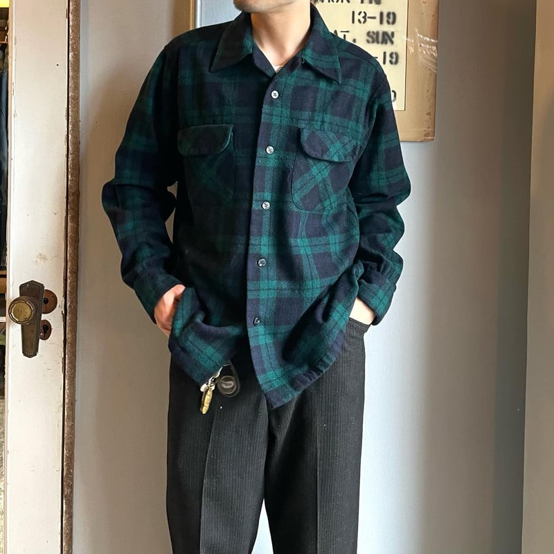 60s PENDLETON Vintage Wool Shirt ペンドルトン USA製 オー...