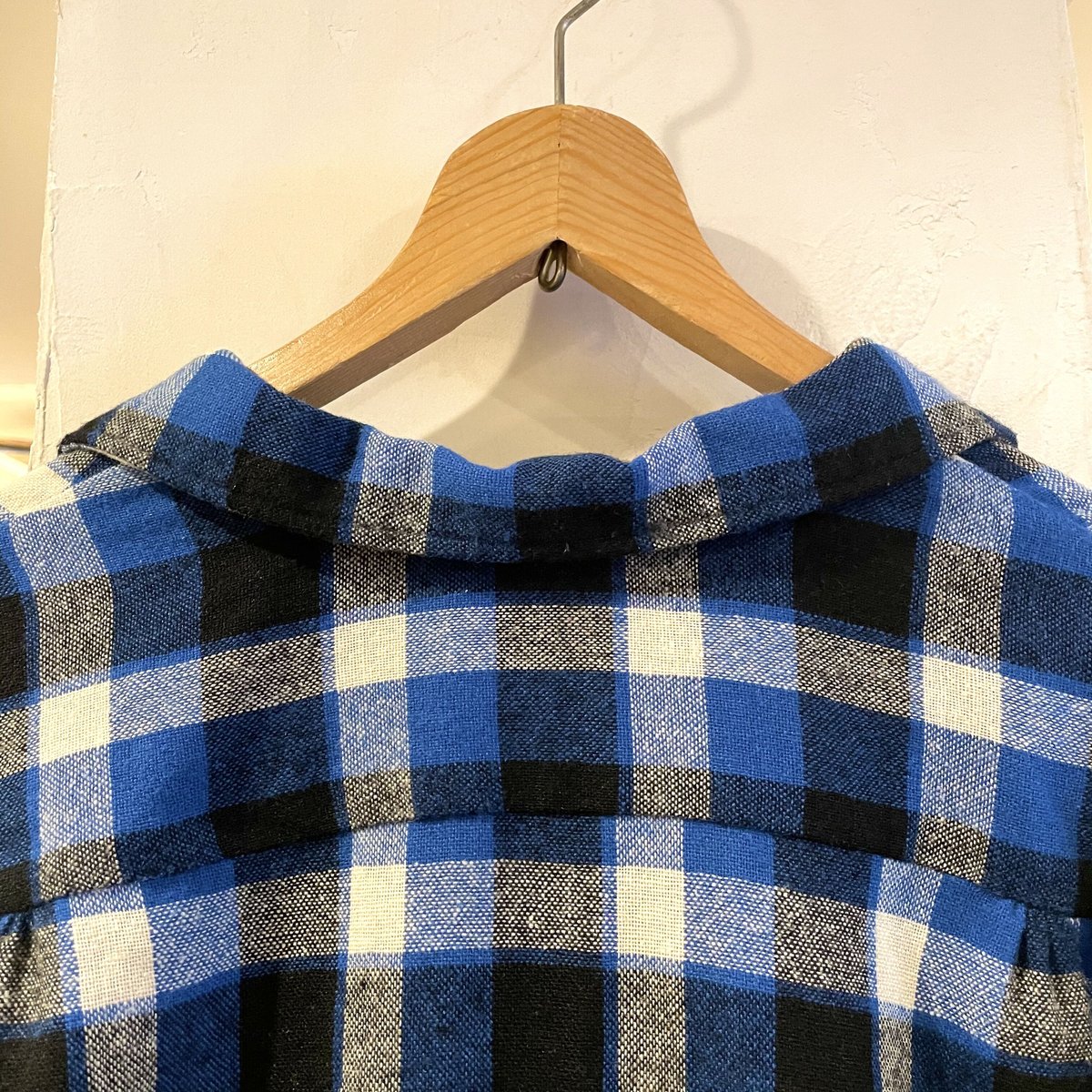 BRENT 60s チェック柄 ボックスシャツ Mサイズ ウール混シャツ