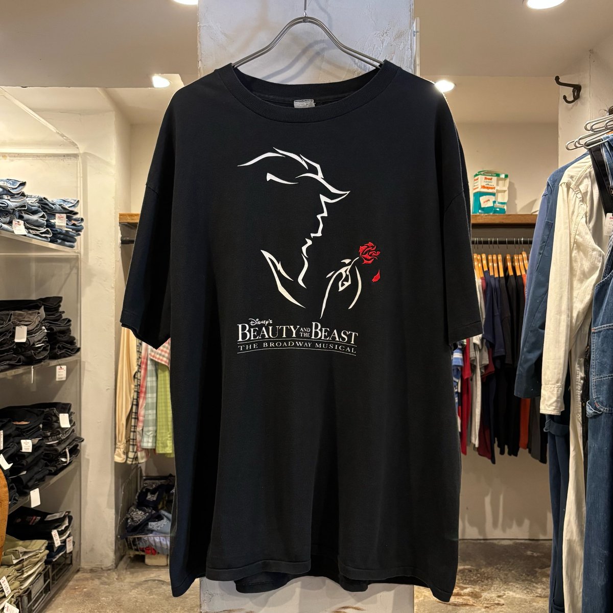 90s S/S Tシャツ BEAUTY AND THE BEAST THE BROADWAY