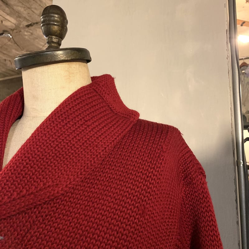30s〜 Vintage Cardigan ショールカラー カーディガン ワイン 30s〜 Vintage Cardigan ショールカラー カーディガン ワイン