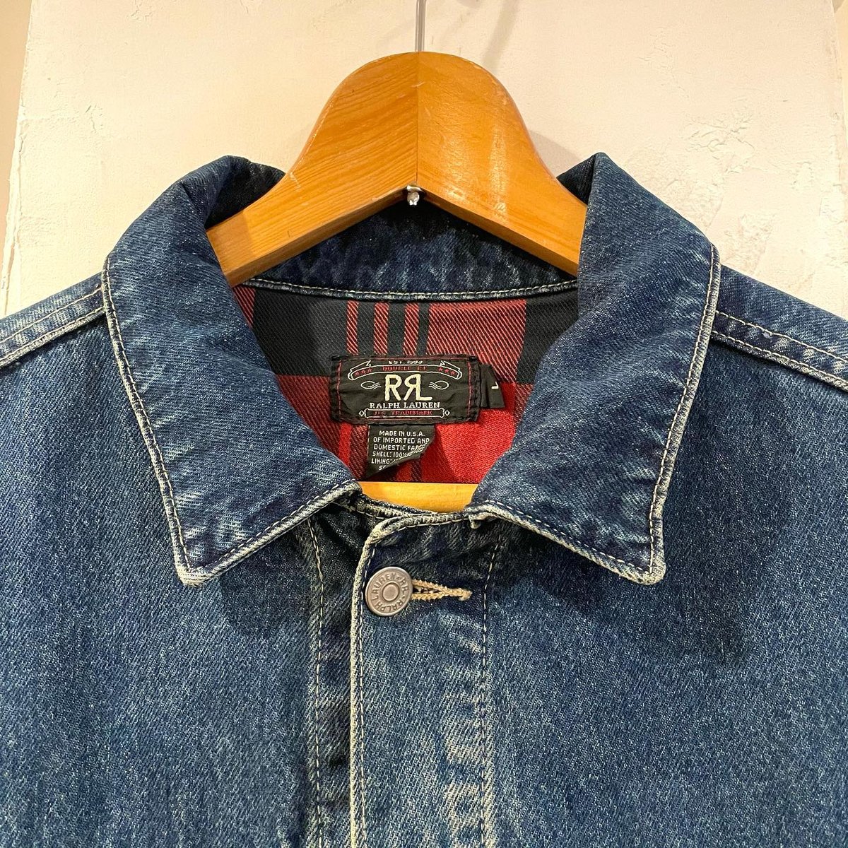 RRL RALPH LAUREN 90s USA製 三つ星タグ 初期タグ シンチバック デニム...