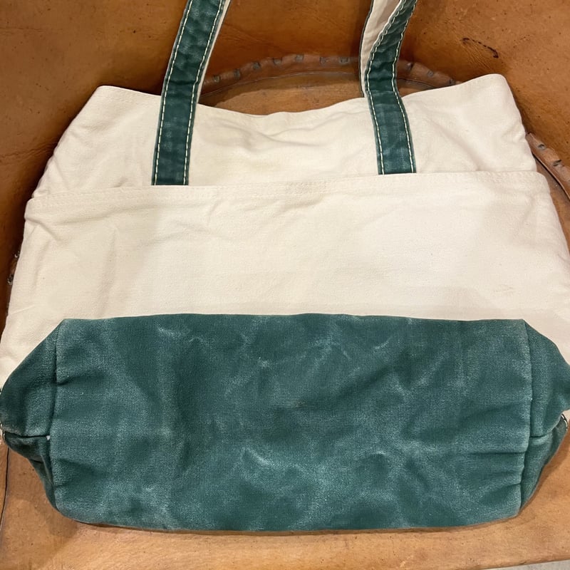 LANDS END トートバッグ USA製 90s サイドポケット付き ランズ LANDS END トートバッグ USA製 90s サイドポケット付き ランズ