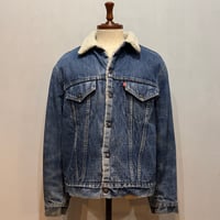 70s　Levi’s 70605　デニム ボアジャケット　USA製　Size 44　インディゴ染　リーバイス　(S5110)