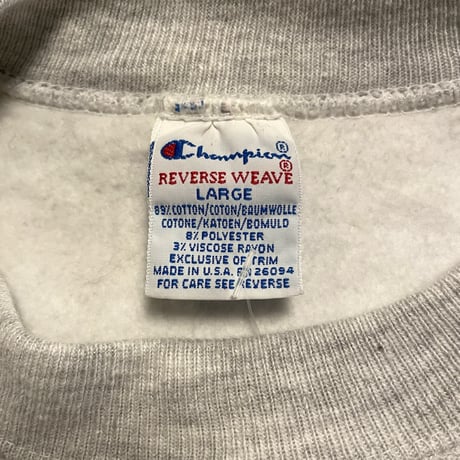90s　Champion　リバースウィーブ　DEAD STOCK　REVERSE WEAVE　USA製　リレハンメル五輪　1994年　チャンピオン　(S3325)