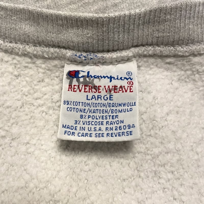 チャンピオンリバースウィーブUSA製 刺繍タグ目あり90s