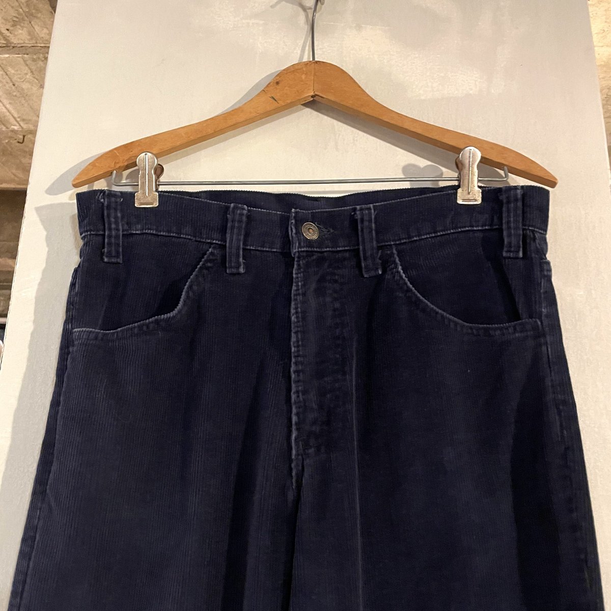 80s Levi's 521 コーデュロイパンツ 31×30 42 TALON ZIP ネイビ