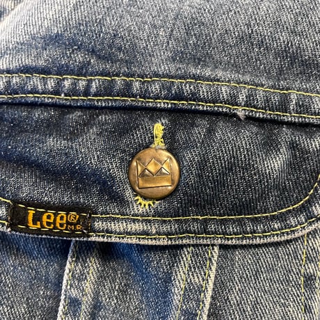 70s　Lee × TEREX × GM　220-J　デニムジャケット　Size 38相当　USA製　トリプルネーム　(S5324)