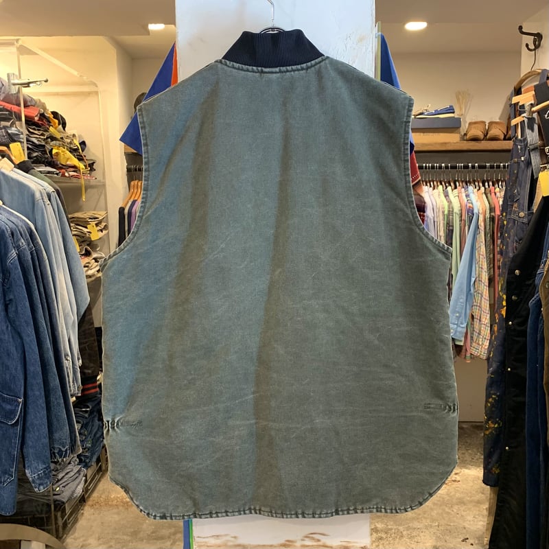 Carhartt ダック地 ベスト USA製 モスグリーン カーハート Carhartt ダック地 ベスト USA製 モスグリーン カーハート