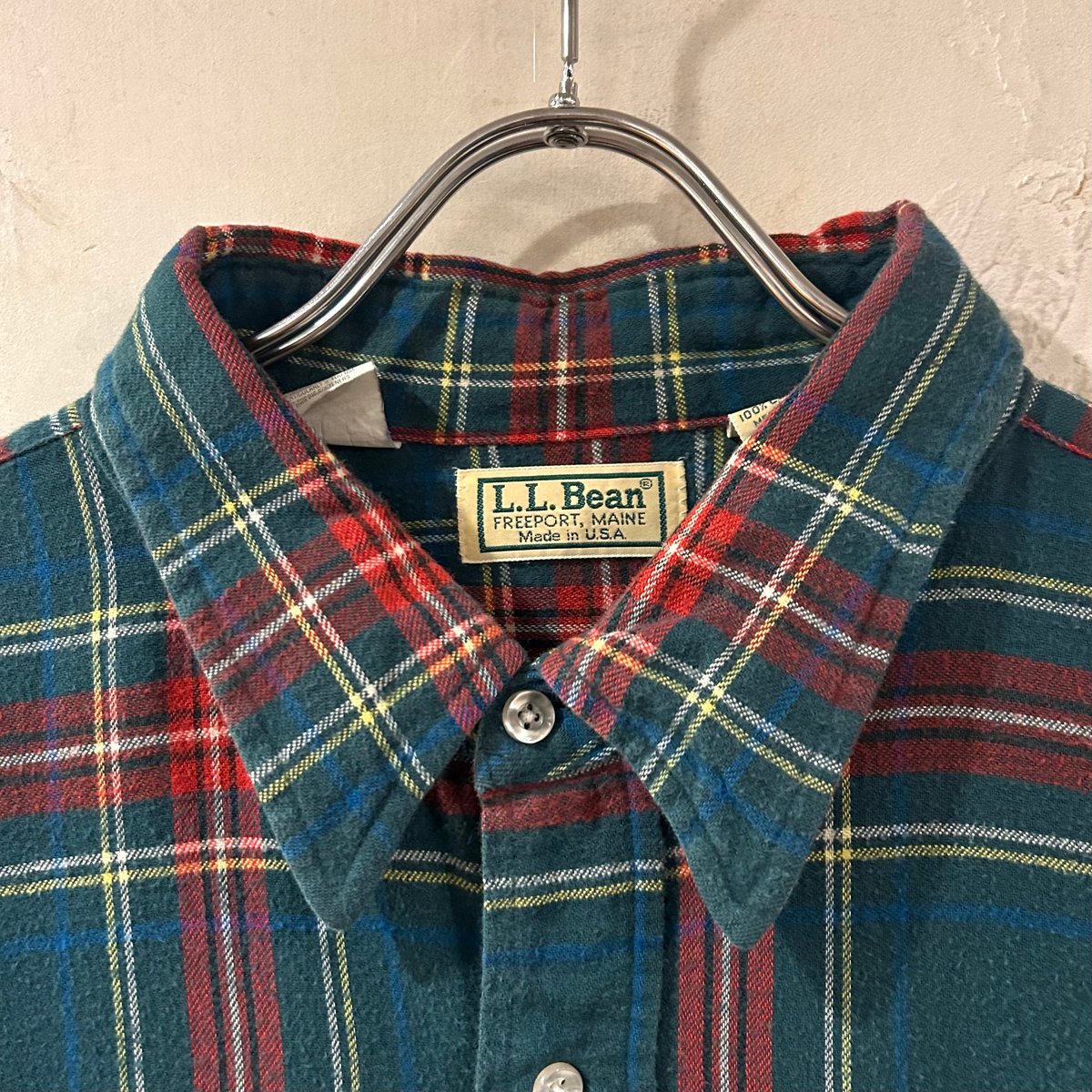 80s L.L.Bean L/Sネルシャツ エルエルビーン コットンシャツ USA 80s L.L.Bean L/Sネルシャツ エルエルビーン コットンシャツ USA
