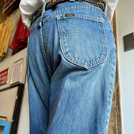 Deadstock LEE 200 STRETCH JEANS/リー 200 ストレッチデニム 真っ紺 Made in U.S.A 【W27.5 L32】【デニムパンツ】【ジーンズ】【STRAIGHT SEAT】