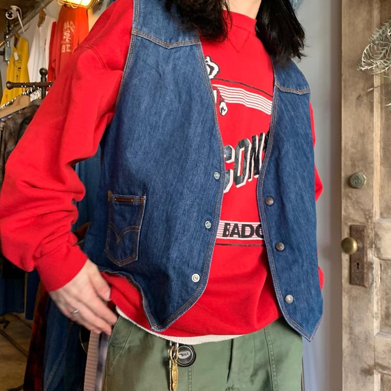 80s Levi's 60506-0916 リーバイス デニムベスト オレンジタブ USA製 