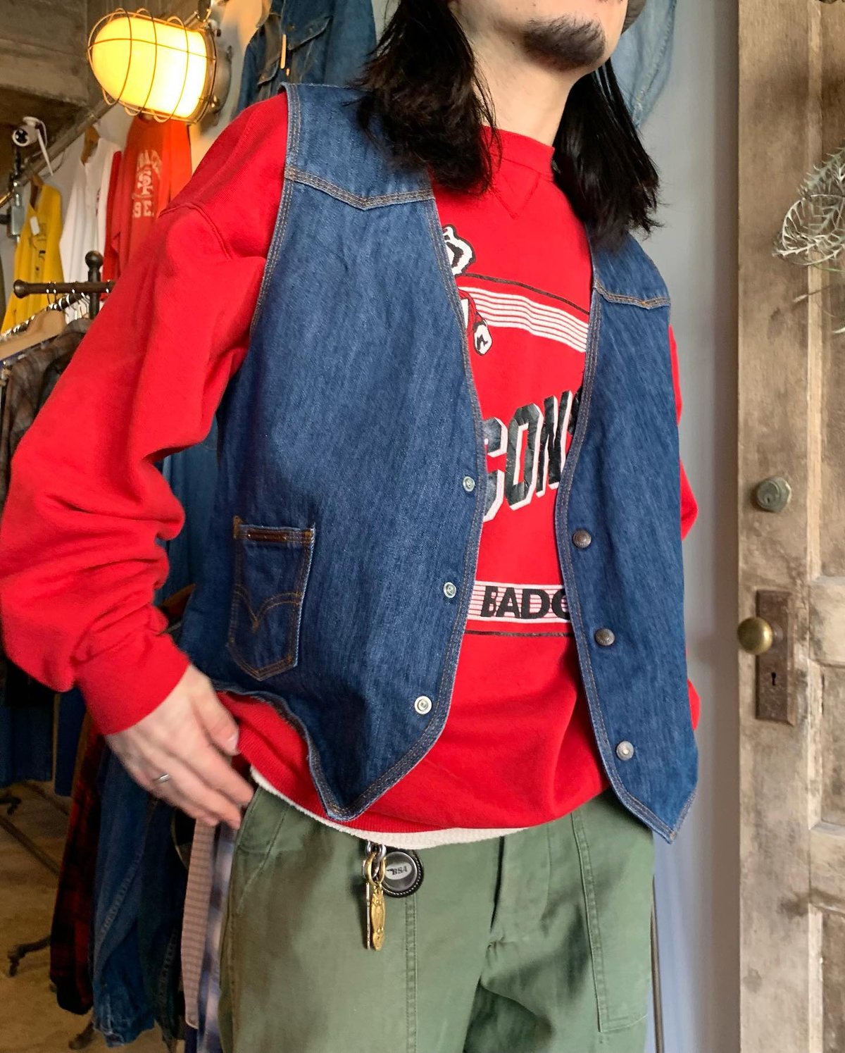80s Levi's 60506-0916 リーバイス デニムベスト オレンジタブ 80s Levi's 60506-0916 リーバイス デニムベスト オレンジタブ