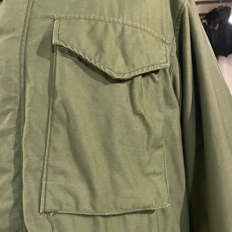 70s　US ARMY　M-65 Field Jacket　3rdタイプ　ブラスジップ　フィールドジャケット　1972年　ミリタリージャケット　(S3096)