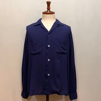 60s　VAN HEUSEN　L/S VINTAGE RAYON SHIRT　USA製　Size M　レーヨンシャツ　ヴィンテージシャツ　(S5733)