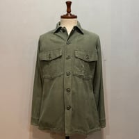 70s　USMC　ユーティリティシャツ　Size 14½　シャツ袖　OG 107 COTTON SATEEN　ミリタリーシャツ　(S5132)