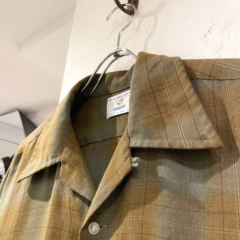 VAN HEUSEN レーヨンシャツ オープンカラー ボックスシルエット