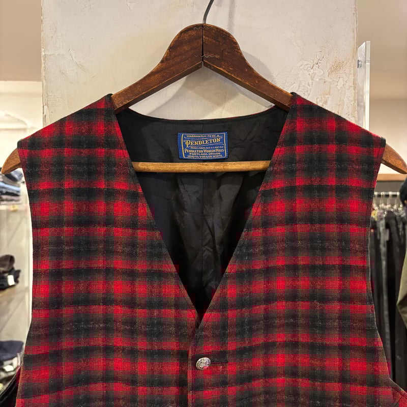 40s PENDLETON ヴィンテージウールベスト 40s PENDLETON Wool Vest USA製 チェック柄 ウールベスト
