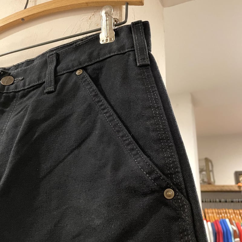 carhartt カーハートブラックダック地 ペインターパンツ Carhartt ダック ペインターパンツ ダブルニー ブラック