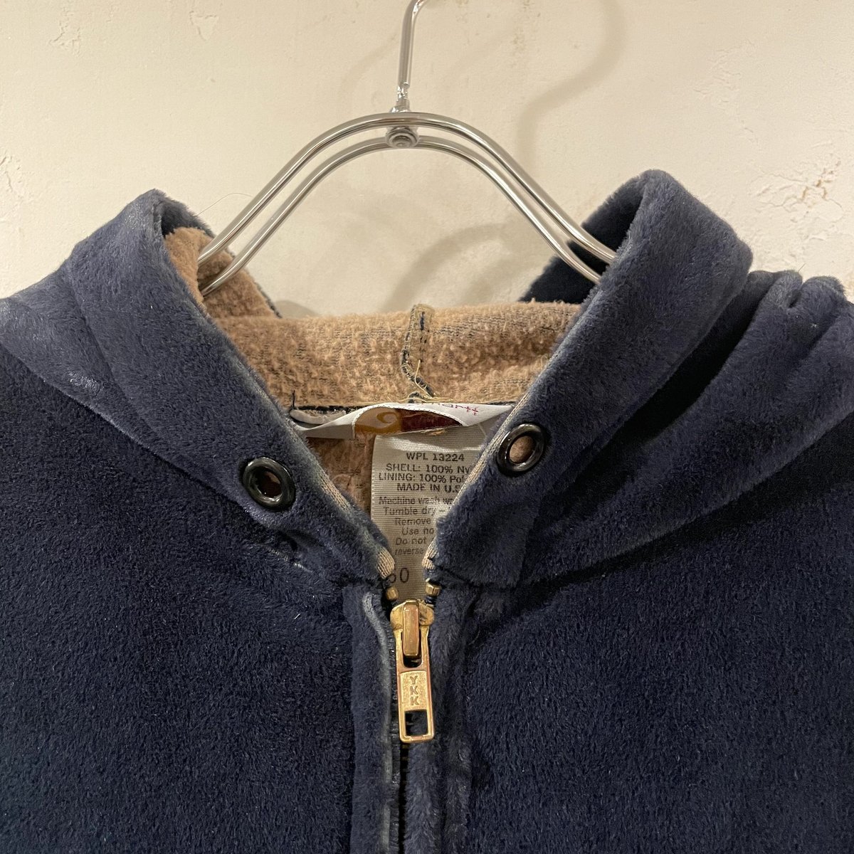 Carhartt ベロアパーカー フーディ ネイビー USA製 90s カーハート