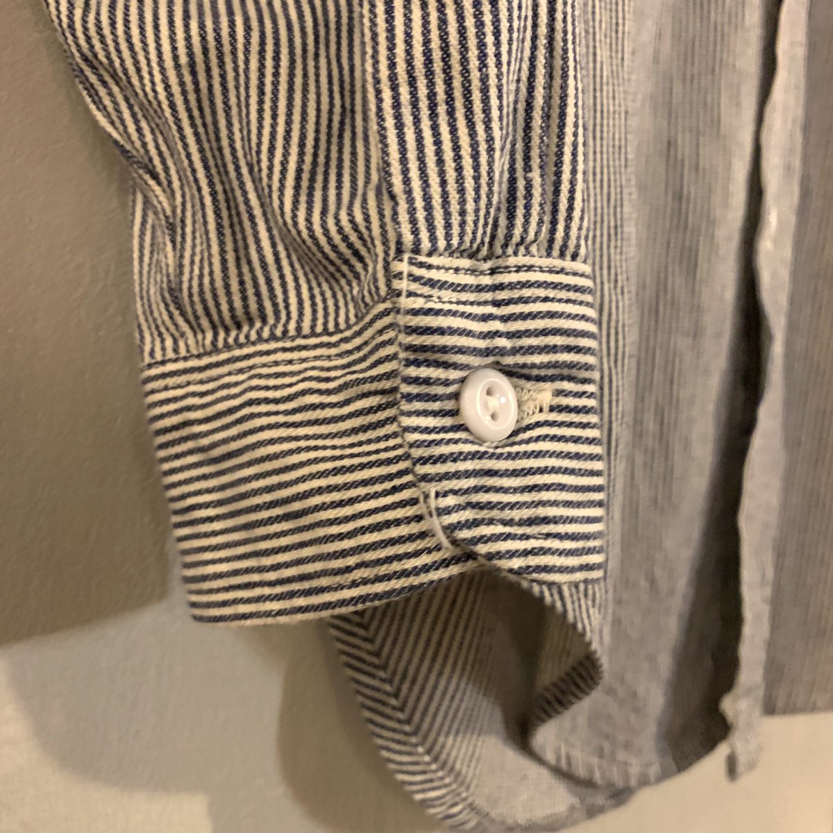 70s BIG MAC ヒッコリーストライプシャツ ワークシャツ COTTON 100% L/