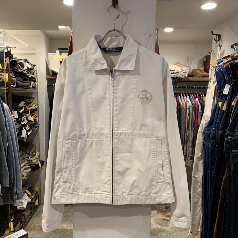 90s Polo by Ralph Lauren スイングトップ 美品白Lサイズ 1980's~90's Polo by Ralph Lauren Swingtop Jacket SIZE L