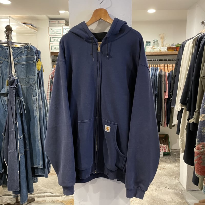 carhartt ジップアップ スウェットパーカー 紺 カーハート (S0343) | DUFF