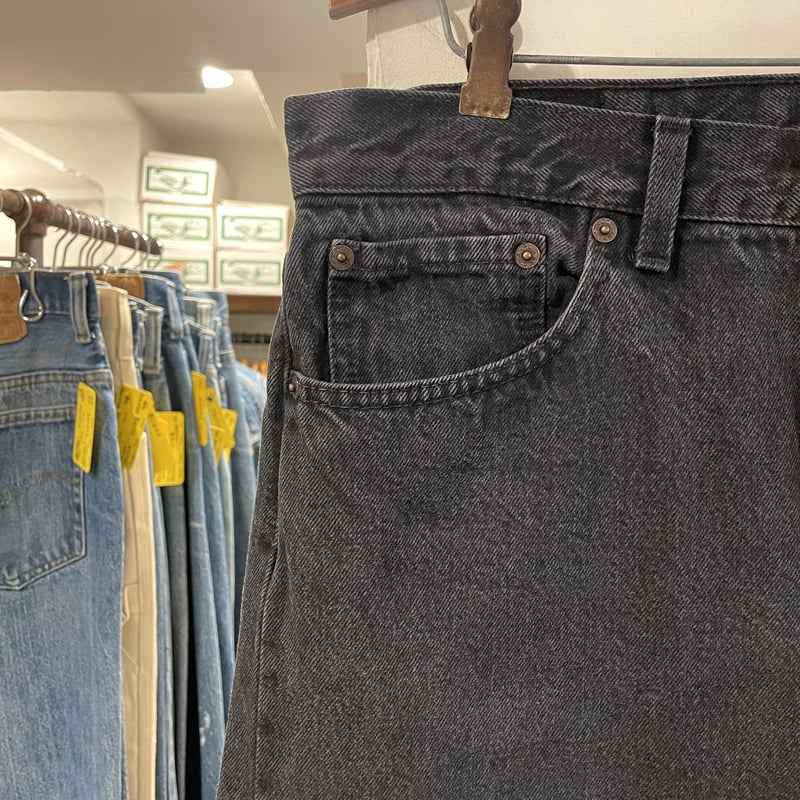 Levi's 年代 リーバイス 後染めブラックデニムパンツ ボタン