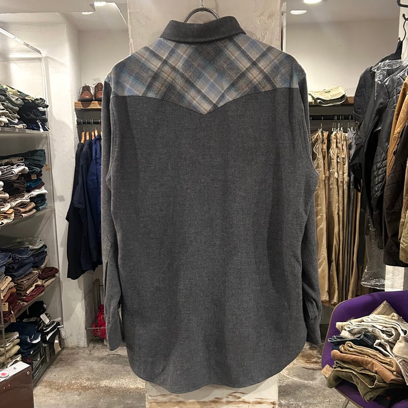 70s PENDLETON ウールチェックシャツ ペンドルトン ヨーク切り替え