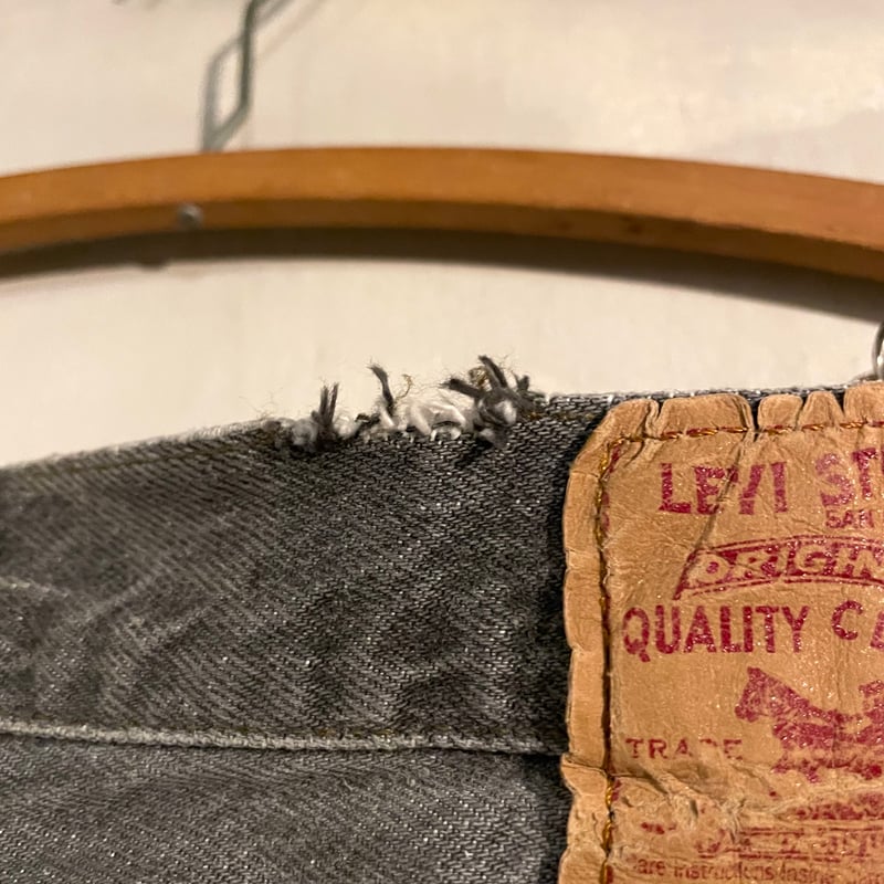 Levi's 90s 501 先染めブラックデニム 赤文字 32×32 USA製 デッドストック☆90s USA製 Levi'sリーバイス 901 先染め