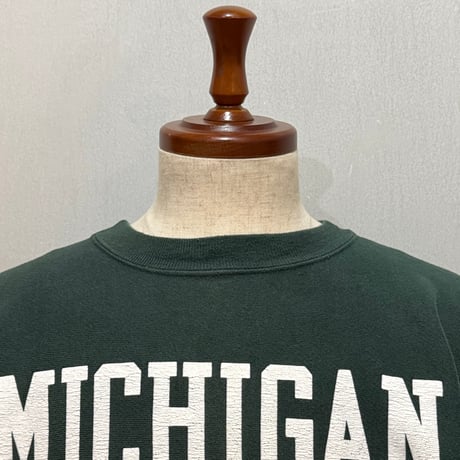 90s　Champion　リバースウィーブ　Reverse Weave　USA製　Size L　MICHIGAN STATE　刺繡タグ　チャンピオン　(S5376)