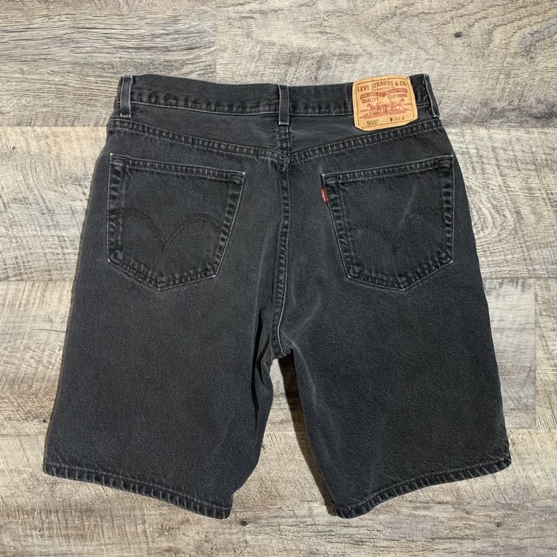 Levi's 505　ブラックデニム ハーフパンツ W38 黒 メキシコ製 美品 Levi's 505 ブラックデニム ハーフパンツ W38 黒 メキシコ製 美