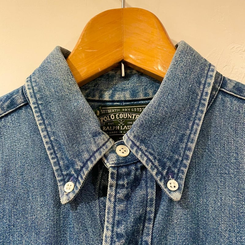 POLO COUNTRY 90s デニムシャツ USA製 ポロカン ラルフローレン POLO COUNTRY 90s デニムシャツ USA製 ポロカン ラルフローレン