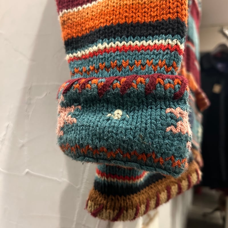90s COUNTRY RALPH LAUREN ネイティブ柄 ショールカラーガウン 90s COUNTRY RALPH LAUREN ネイティブ柄 ショールカラーガウン