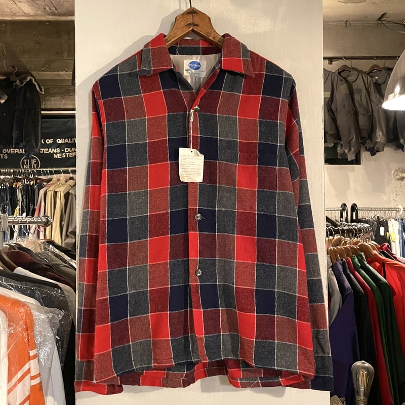 50s PILGRIM Vintage Wool Shirt DEAD STOCK オープンカ 50s PILGRIM Vintage Wool Shirt DEAD STOCK オープンカ