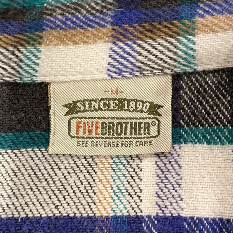 激レアパターン 80s FIVEB ROTHERネルシャツ USA製 黒×青 激レアパターン 80s FIVEB ROTHERネルシャツ USA製 黒×青 - メルカリ