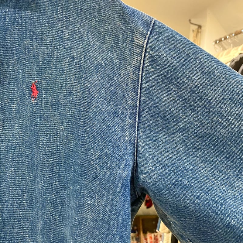 POLO RALPH LAUREN 80s USA製 デニムスイングトップ Mサイズ POLO RALPH LAUREN 80s USA製 デニムスイングトップ Mサイズ