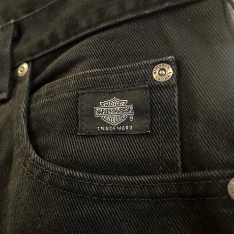 Harley-Davidson　ブラックデニム　ハーレーダビッドソン　32×32　USA製　(S3995)