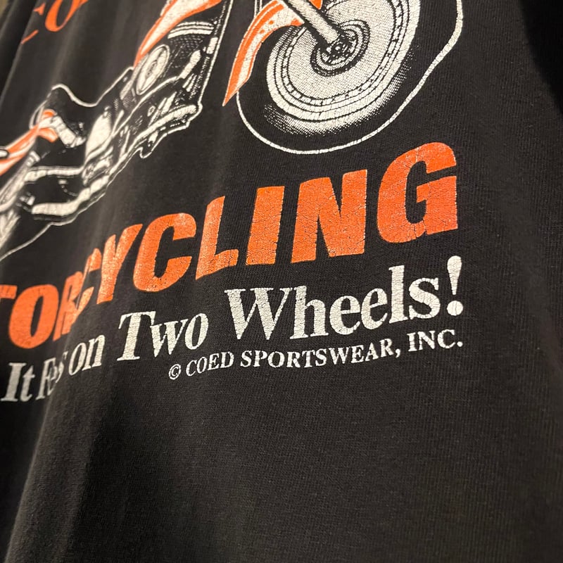 80s~ COED NAKED S/S バイクTシャツ MOTORCYCLE USA製 Siz