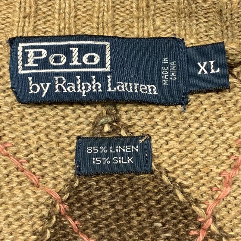 POLO by Ralph Lauren リネン×シルク ニットベスト アーガイル POLO by Ralph Lauren リネン×シルク ニットベスト アーガイル
