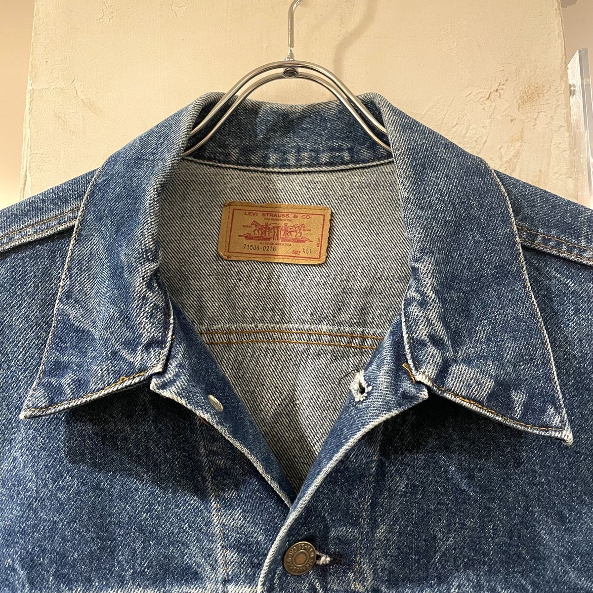 80s Levi's 71506-0216 リーバイス デニムジャケット ボタン裏 80s Levi's 71506-0216 リーバイス デニムジャケット ボタン裏