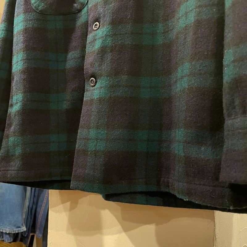 PENDLETON 70s USA製 ブラックウォッチ ウールシャツ Mサイズ PENDLETON 70s USA製 ブラックウォッチ ウールシャツ Mサイズ