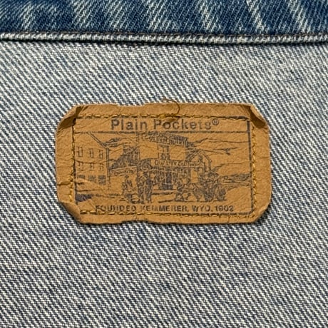 70s～　Plain Pockets　J.C.Penney　デニムジャケット　カスタムペイント　USA製　(S5326)