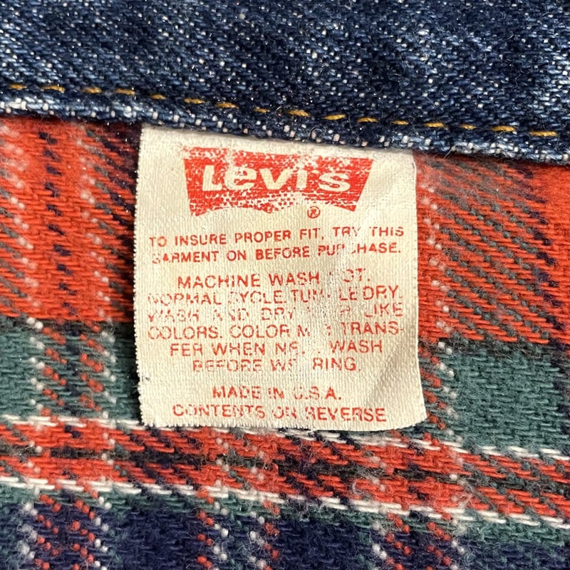 80s Levi's 70417 6985 リーバイス デニムジャケット ネルライナー USA