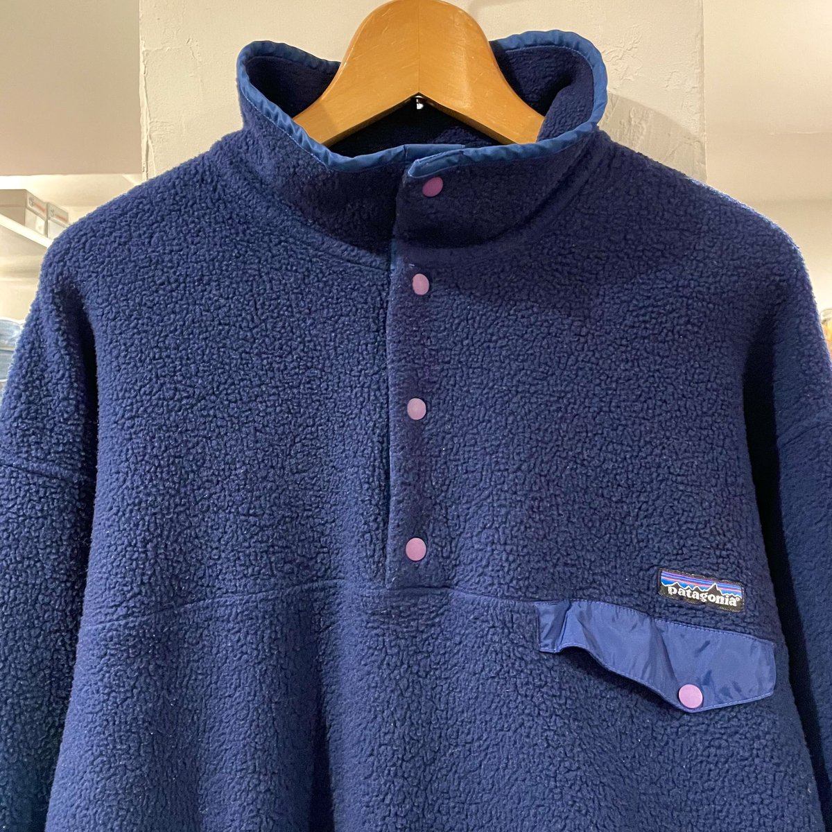 patagonia 90s シンチラスナップＴ ＸＬサイズ 紺 パタゴニア