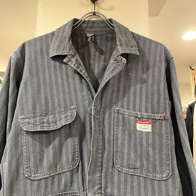 PENNEY’S / オールインワン/60s/BIG MAC/GRIPPERZIPPER/38/デニム/IDG/ヘリンボーン PENNEY'S◇オールインワン/60s/BIG MAC/GRIPPERZIPPER/38/デニム/IDG