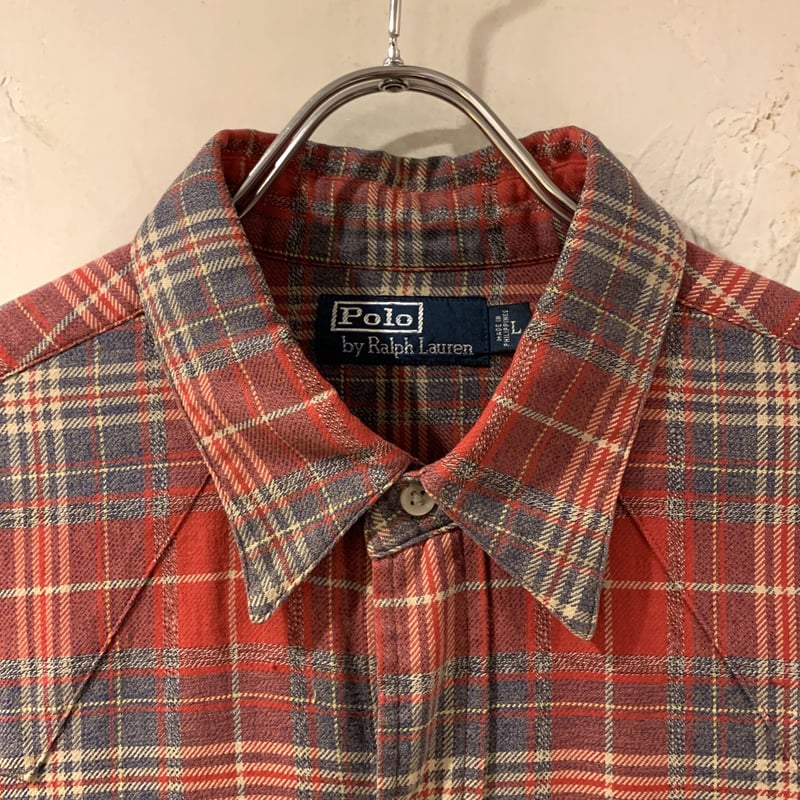 Polo Ralph Lauren RL WESTERN ウエスタンネルシャツ POLO by Ralph Lauren L/Sウエスタンチェックネルシャツ ラルフ