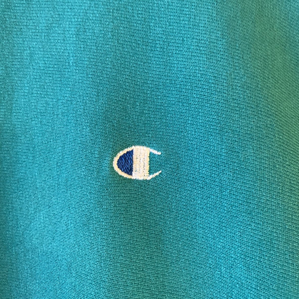 90s Chanpion reverseweave リバースウィーブ ターコイズブルー チャン