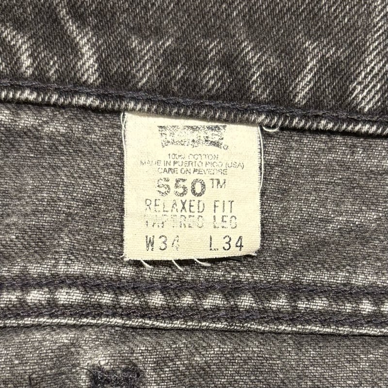 90s Levi's 40550 4159 リーバイス ブラックデニムパンツ 33×31 Pu