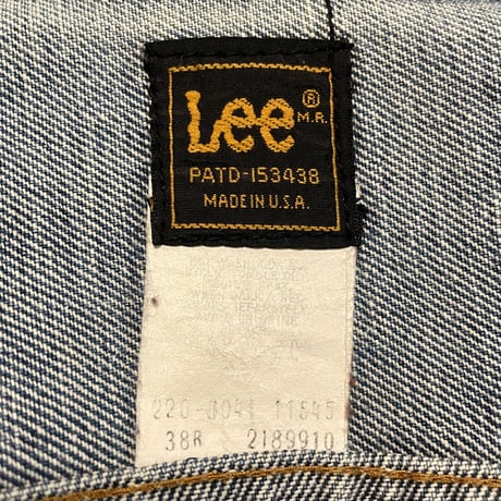70s　Lee 220-J　デニムジャケット　インディゴ　USA製　ユニオンチケット　リー　(S3431)