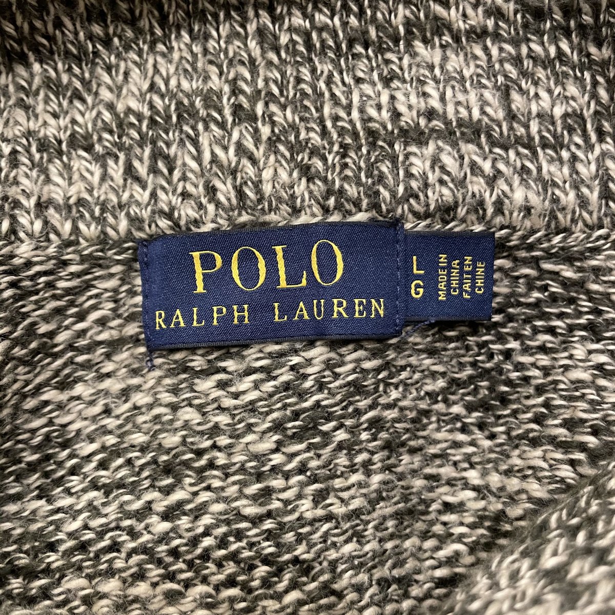 POLO RALPH LAUREN ショールカラー ラグニット コットン